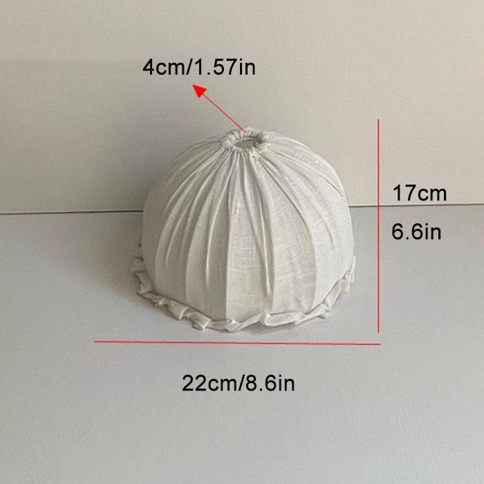 

D22cm Cloth E27 Lamp Shade Replacement with 4cm 1.57 Fitter,Flax Light Gree Cloth Bowl Lampshade for Home Hotel Restaurant Light