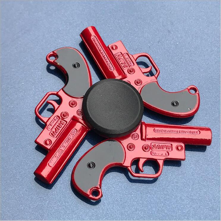 Colorful Zinc Alloy Fidget Spinner: Black Tech Stress-Relief Toy for Students and Kids.