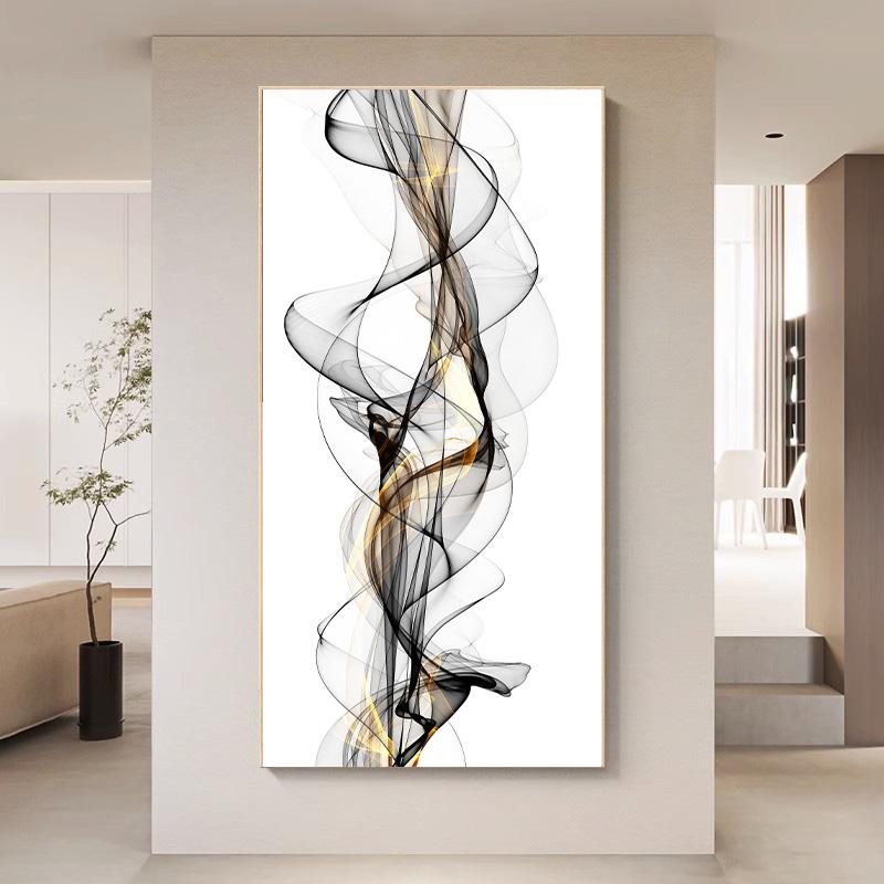 

Абстрактная плавающая картина на холсте из черного золота, современное роскошное настенное искусство, большие принты, картина, декоративные картины, домашний декор 20x40cm