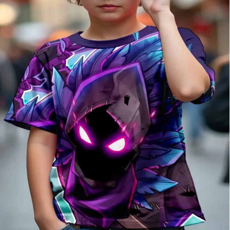 Clothing for Boys Cartoon Character 3D Printing Summer Casual Comfortable Round Neck Short Sleeve Body Shirt Children's T-Shirt