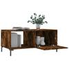 Coffee Table Smoked Oak 90x50x40 cm Wood Based Material