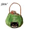 Festival Candy Pouches Halloween Trick or Treat Pumpkin Bucket, Reusable Velvet Bag, Durable Storage Bags Snack Tote Bag with Handle for Party Favors