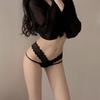 European & American Sexy Lace Thong: Low-Waist Tie-Up Hot Panties