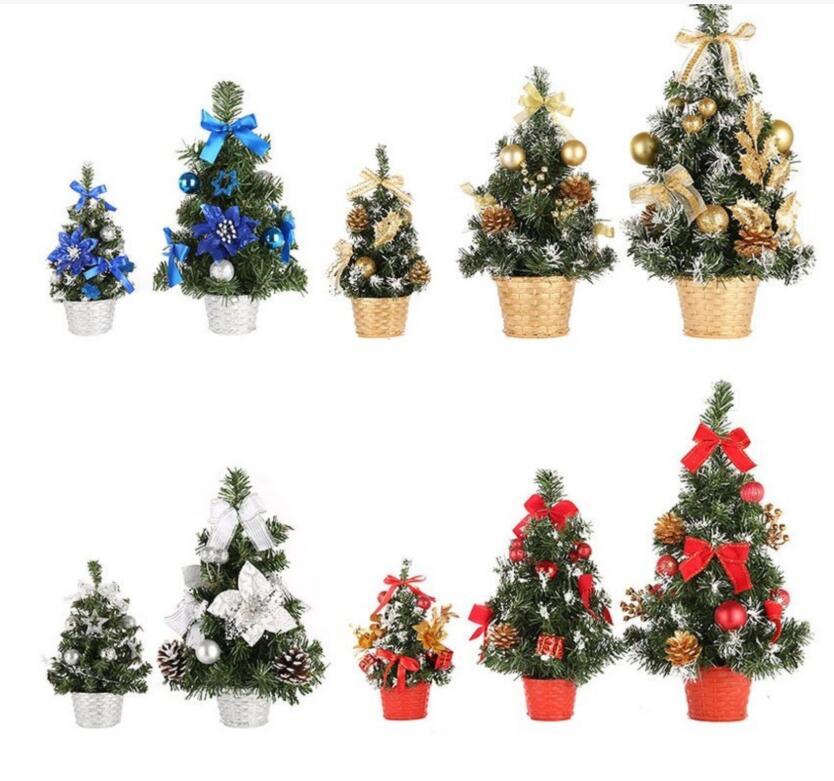 2025 AYOYO 20-40cm Mini Albero Artificiale Oro Argento Decorazione Albero di Natale Decorazione Regalo di Natale per la Famiglia
