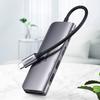 6in1 HUB Adapter USB-C - HDMI USB-A USB-C PD SD TF Reader - Gray
