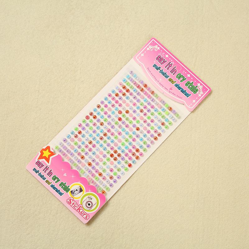 Children's 3D Crystal Gem Cartoon Stickers: Shiny Princess Rewards & Educational Stationery