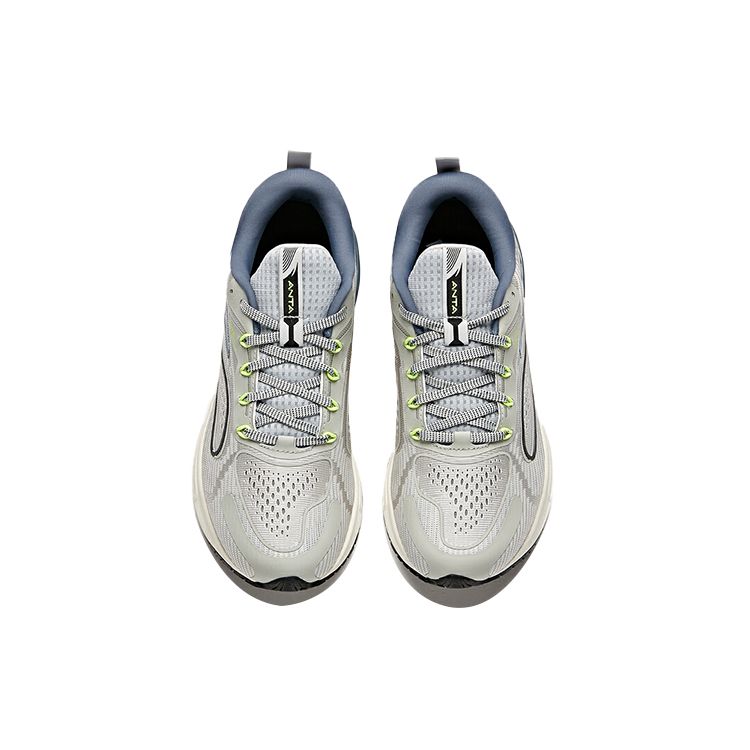 Anta Comfort Shock Absorption Non-Slip Wear-Resistant Breathable Low-Top Running Shoes Men sneaker Gray White 112115586-4