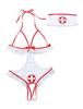 European & American Erotic Nurse Role-Playing Lingerie Bodysuit for Women