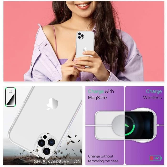 Coque de protection - Transparent - pour iPhone 13 - Silicone - Protection intégrale - Souple