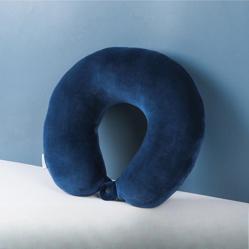 Company Gift Office Travel Use Solid Color PP Cotton U Shaped Pillow Plush Neck Support Pillow