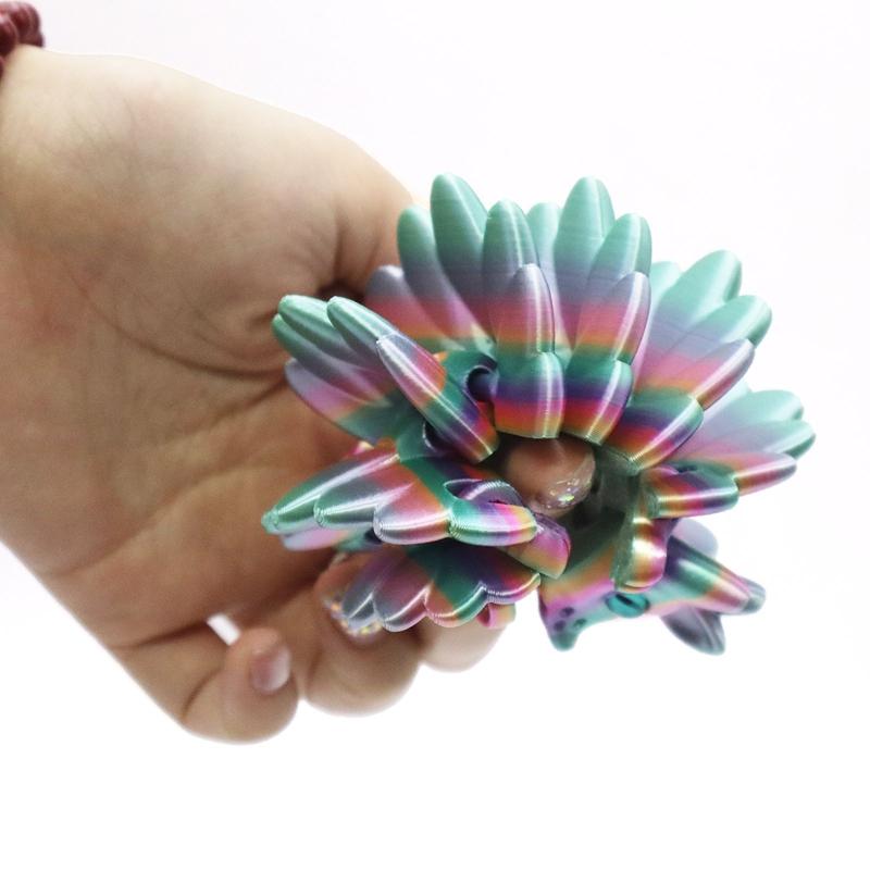 3D Printed Movable Hedgehog Figurine Simulation Snake Office Desktop Ornament 3D Printing Toys Christmas Gift