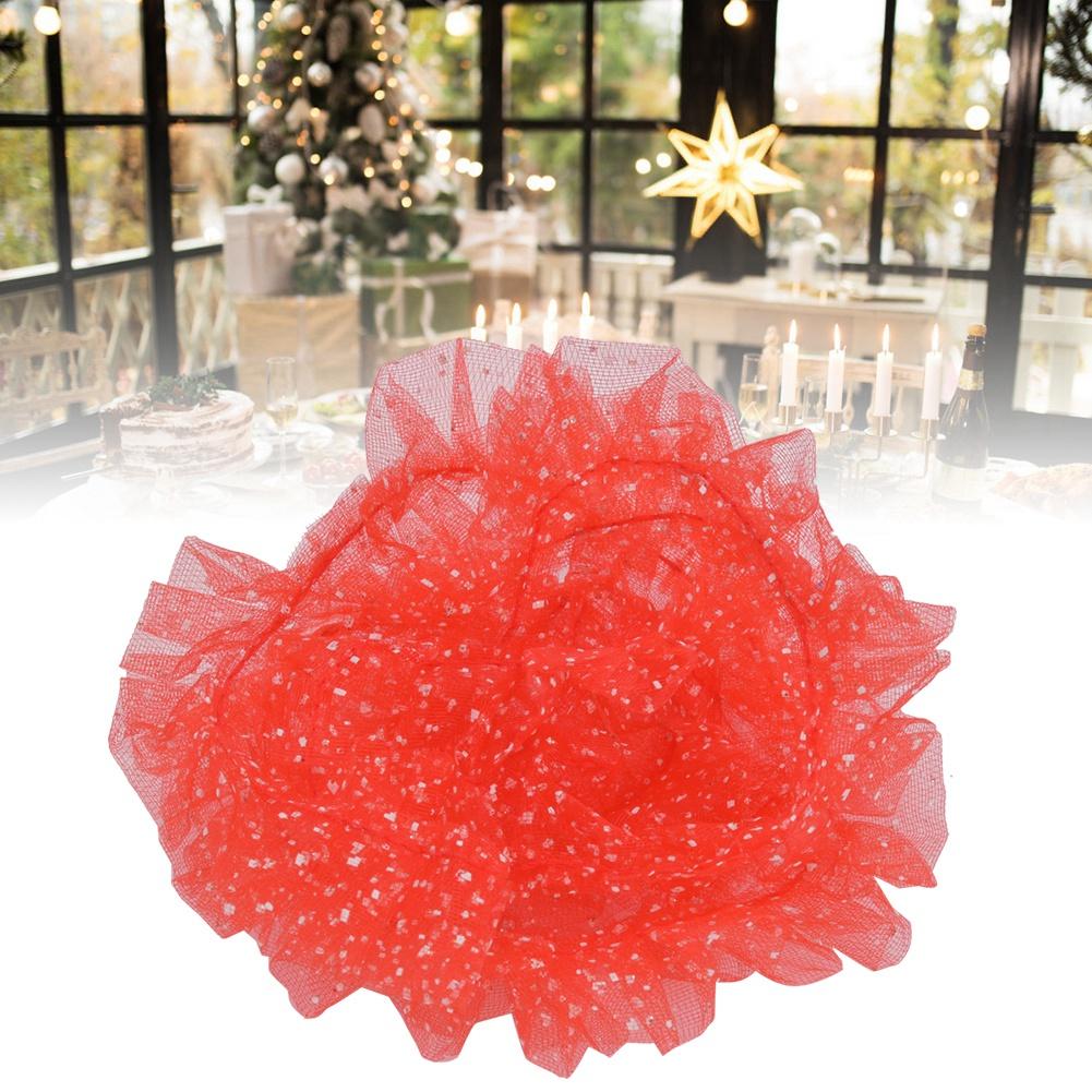 4 Yards Red Printing Polyester Lace Accessories  Gift Wrapping Tape Christmas Tie Ribbon Festival