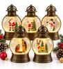Christmas LED Water Lamp Oval Decorative Lantern with Christmas Theme