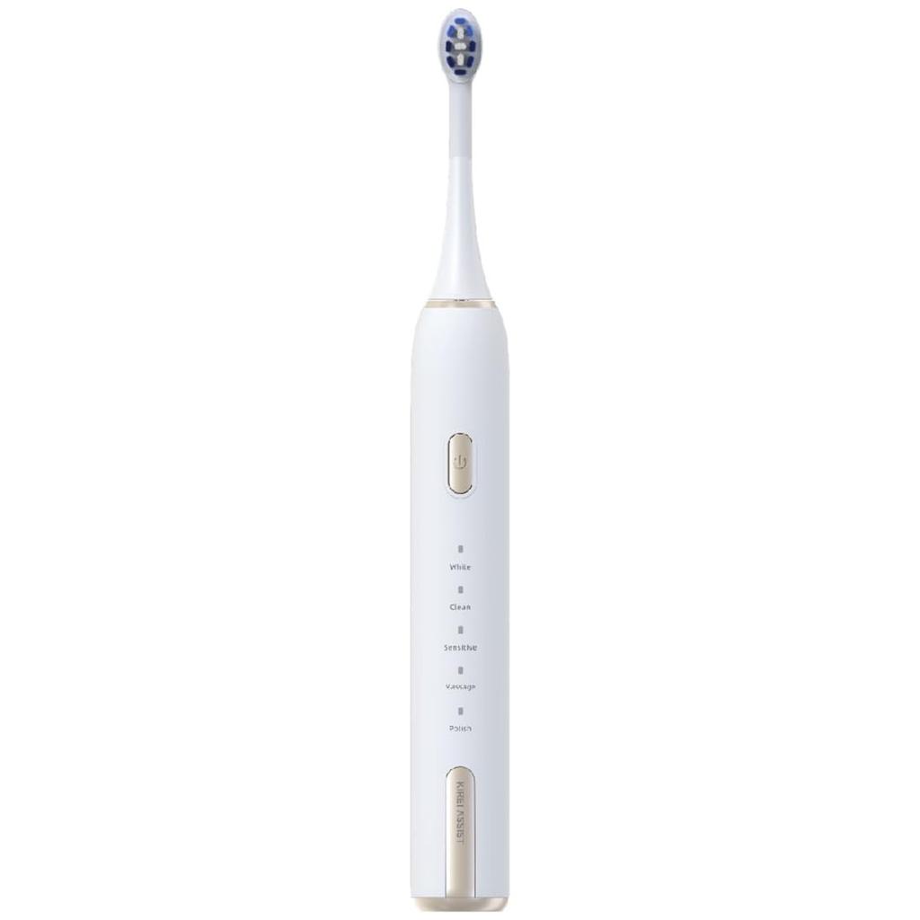 Oral Assist Suitable for All Ages Timer Function Pressure Sensor Function Safety Design 5 Modes White Includes Replacement Brush Heads IPx7 Waterproof