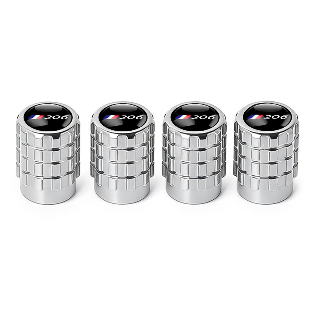 4Pcs Aluminum Wheel Tire Valve Caps Dust Stem Cover Badge For Peugeot 206 207 208 306 307 308 508 106 107 108 2008 3008 5008 RCZ
