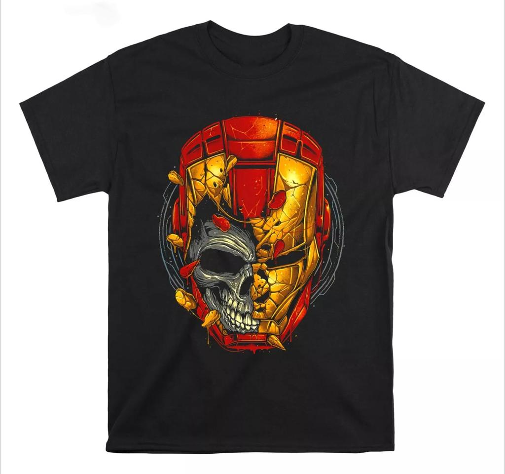Iron Man Comic Universe T-shirt Men Women Unisex Summer Cotton Top Short Sleeve Streetwear Autumn and Winter Innerwear
