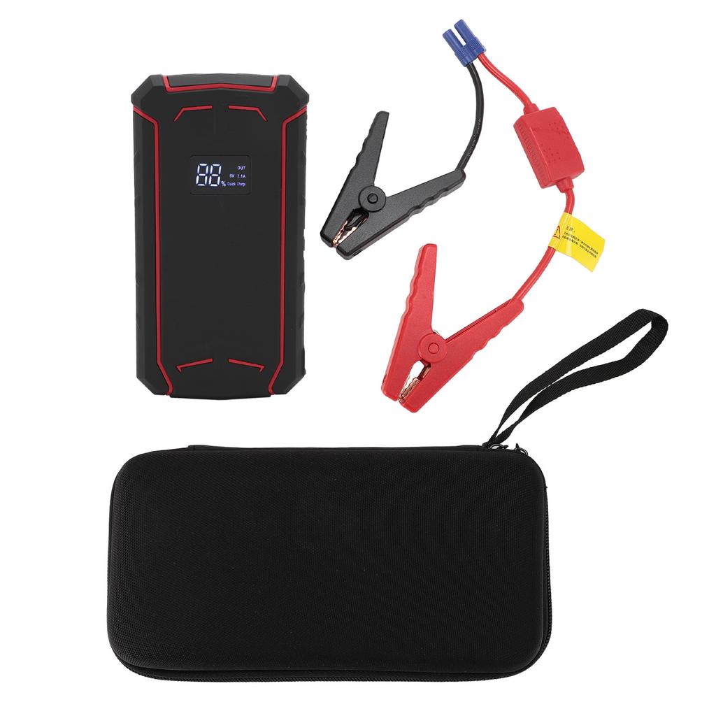 Portable Car Battery Jump Starter 600A 12V Gas 4.0L Diesel 2.5L Dual USB 12000mAh Power Bank