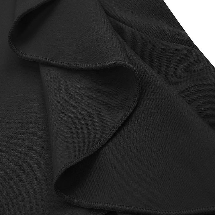 Women Summer Casual V-Neck Sleeveless Dress Solid Color A-Line High Waist Ruffle Hem Irregular Long Dresses Spring Fashion S-XL