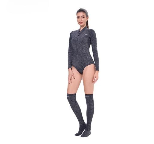 2mm Women's Surfing Diving Swimwear Neoprene Keep Warm Split Wetsuit Long Sleeve Snorkeling Scuba Dive Suit Pink White Swimsuit