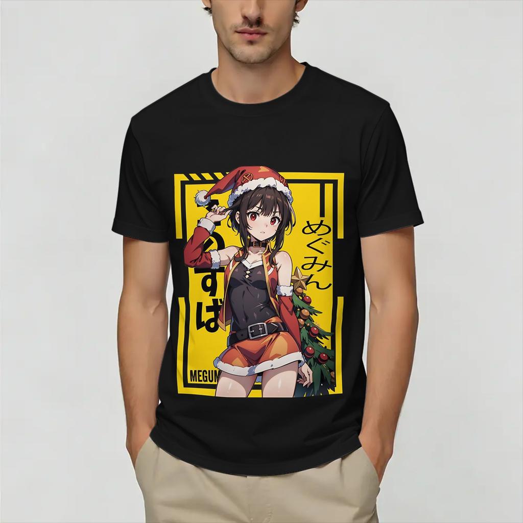 Harajuku T Shirt Summer Megumin KonoSuba Fashion T Shirts Cotton Tshirt for Unisex Y2K Retro Plus Size Short Sleeve Tees