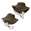 Chapeau de pêcheur unique imprimé léopard à larges bords Protection solaire Léger Chapeau unisexe Pour les voyages en plein air Accessoire d'été