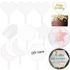 15pcs DIY Cake Tool Birthday Acrylic Cake Topper Blank No Texts Acrylic Board For Baking Wedding Cake Decorations Tool Indicator