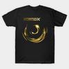 Herren Schwarzes Print-T-Shirt Static X – Golden Spiral Pulse No-Cut Transferpapier Druck Baumwoll-T-Shirt