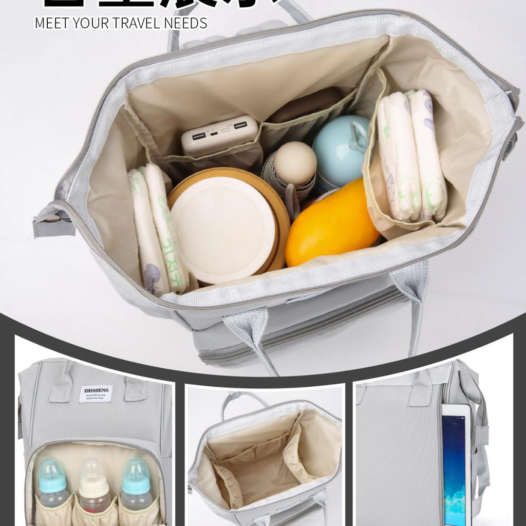 Schoolbag Mommy bag Small, light to go out with baby, portable double shoulder mother and baby backpack, fashionable and high-value waterproof stain