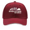 UnisexS Evolution Motorbike Print Outdoor Hat Woven Textile Machine Washable Sandwich Baseball Cap