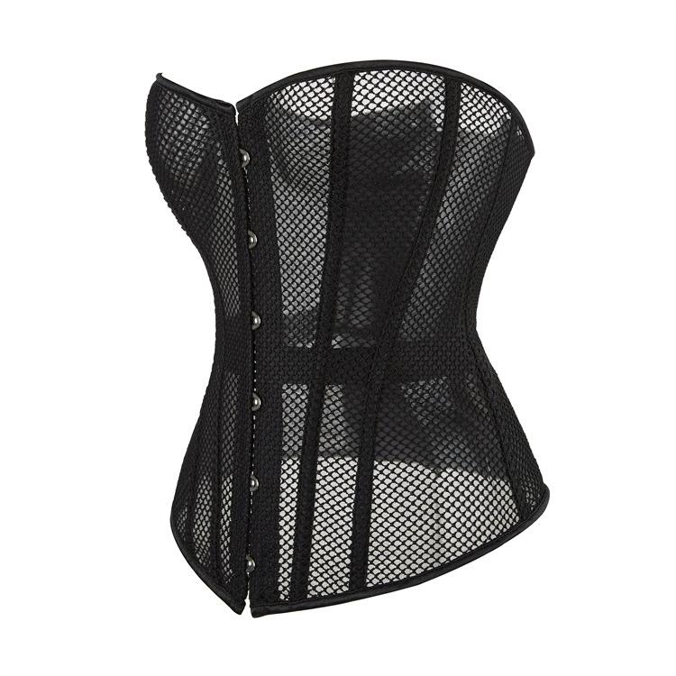 Black Mesh Corset for Summer Breathable Shapewear