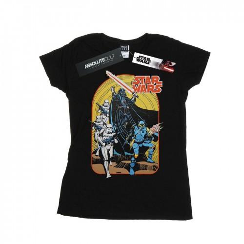 STAR WARS Vintage Comic Scene T-skjorte i bomull for kvinner/damer