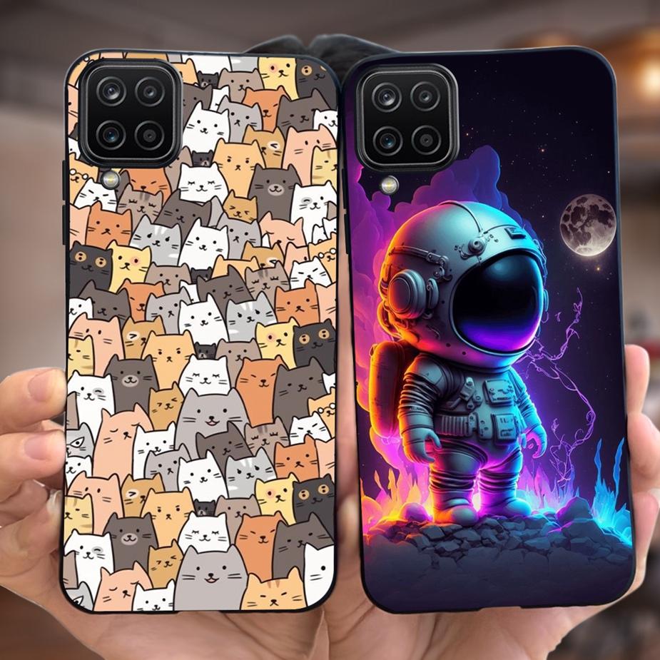 For Samsung Galaxy A12 Case M12 F12 Cute Fashion Candy Painted Back Cover Phone Case For Samsung A12 M 12 Galaxy M12 Soft Fundas