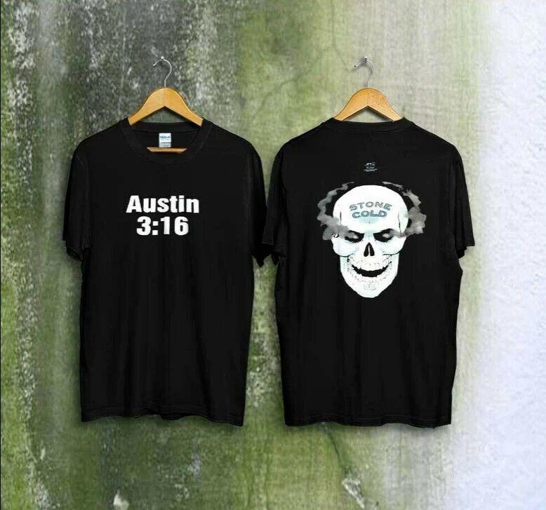1998 WWF WWE STONE Cold Steve Austin316 Smoking Skull T-Shirt 2 Sides For Fans