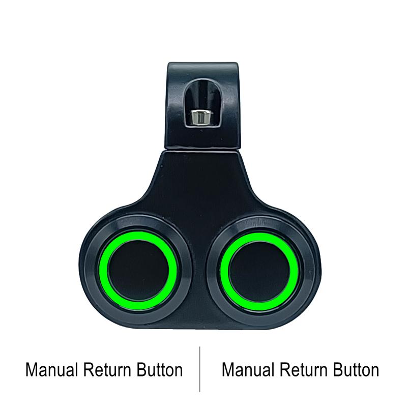 Double Button Motorcycle Switch Controller Steering Turn Lamp On-off For Motorbike 22mm Handle Bar Waterproof LED Head Fog Light