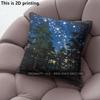 Starry Night Forest Scene Throw Pillow Covers Pattern Cushion Cover Suitable For Sofa Bedroom Car Pillow Cover