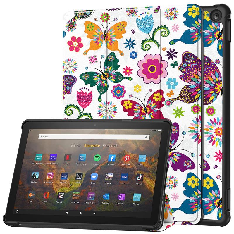 Θήκη Tablet Για Fire HD 10 HD10 Θήκη 2023 Χαριτωμένη Γάτα Λουλούδι Ζωγραφισμένη Σκληρό PC Πλάτη Για Fire HD 10 Tablet 2023 Θήκη Κάλυμμα Αυτόματος Ύπνος/Εγρήγορση