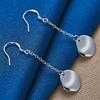 925 Sterling Silver Exquisite Shiny Round Earrings Women Fashion Wedding Party Gift Accessories