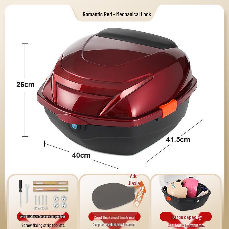Electric Car & Motorcycle Large Trunk Box - Anti-Shake Universal Storage for Electric Bicycles