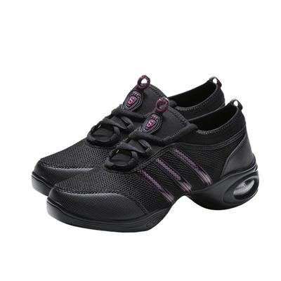Modische Damen Jazzschuhe Atmungsaktive Schnürschuhe Damen Bequeme Plateau-Sneaker zum Tanzen Gehen Zapatos