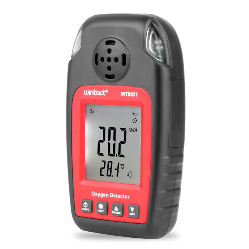 Detector Portabil Nou de Oxigen Afișaj LCD Mini Auto Monitor de Temperatură Gaz O2 Analizor Gaz Oxigen Alarmă Sonoră Indicator Buzzer Contor Calitate Aer