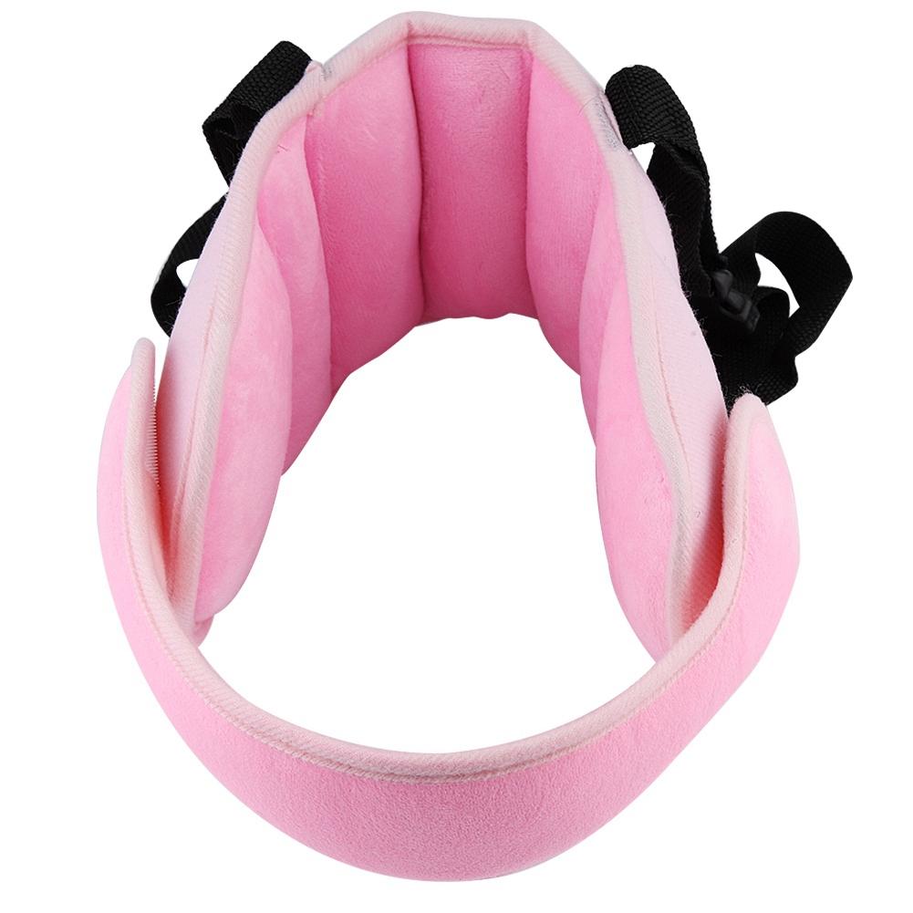 Car Seat Headrest Pillow Sleeping Head Support Pad Fixing Band for Kids Baby (Gray)