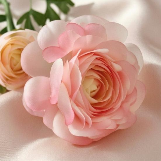 Artificial Peony Flower Realistic Faux Silk Flower with 1 Bloom And 1 Bud for Vase DIY Bouquet Wedding Party Centerpiece Photography Props