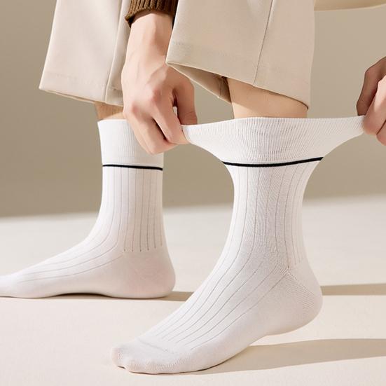 Męskie Skarpetki do Garnituru Bawełniane Antybakteryjne Prążkowane Skarpetki za Kostkę Oddychające Antyzapachowe Skarpetki Casualowe do Biznesu Sportu na Wszystkie Pory Roku do Codziennego Noszenia
