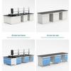 Steel-Wood Central Workbench: All-Steel Chemical Experiment Table