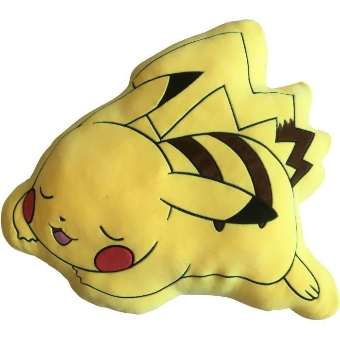 Coussin Premium 3D - POKEMON - Pikachu Couché - Microfibre - 50 Cm