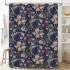 Floral Shower Curtain Blue, Pink White Design for Bathrooms Decor 3D Printed Waterproof Fabric Shower Panels (72x84inches)