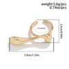 Personalized Irregular Water Drop Open Ring for Women Fashion Punk Geometry Gold Color Finger Ring 2026 Trend Girl Party Jewelry
