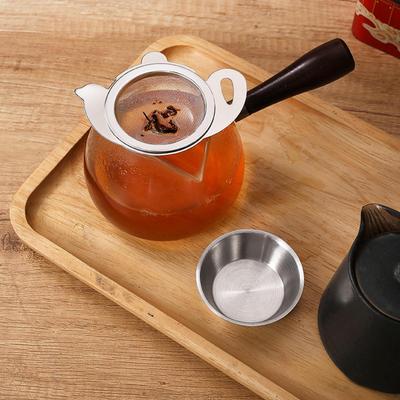 Passoire à thé en maille multi-usages robuste avec poignées et bol égouttoir pour restaurant et maison