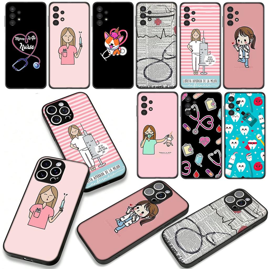 Nurse Doctor Stethoscope Happy Tooth Dentist Phone Case for OPPO A18 A16 A17 A38 A54 A40 A60 A80 A78 A79 A57 A55 A96 A15 A53