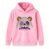 Kids Boys Girls Cute Cartoon Bear Graphic Pullover Hoodie, Cool X Eye Angry Bear Print Long Sleeve Casual Sweatshirt for Daily Wear Party Street